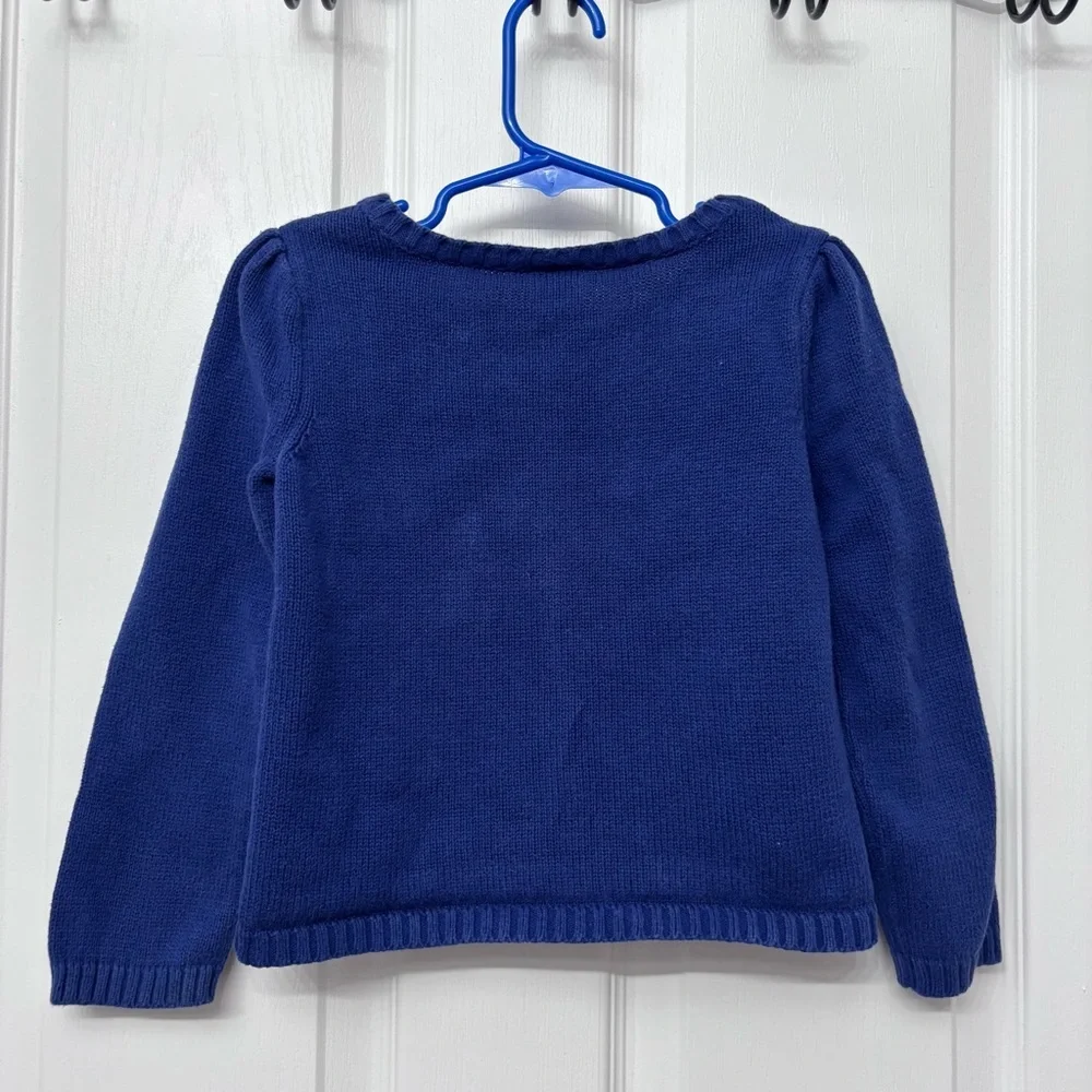 Blue Cable-Knit Cardigan | Gymboree XS (4)